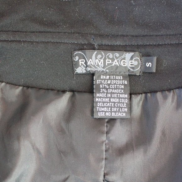 Rampage Vintage Black Short Cropped Jacket - Picture 4 of 4